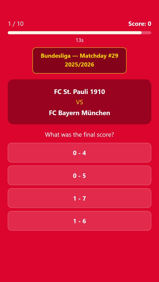 Guess the score
